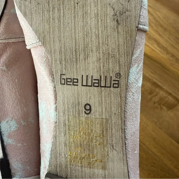 Gee Wawa Lydia pink metallic suede cutout loafers - Size 9 - Picture 8 of 9